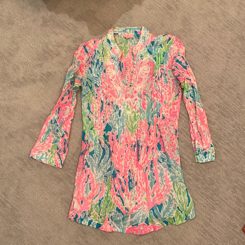 Lilly Pulitzer Let’s Cha Cha Tunic with Beading XS